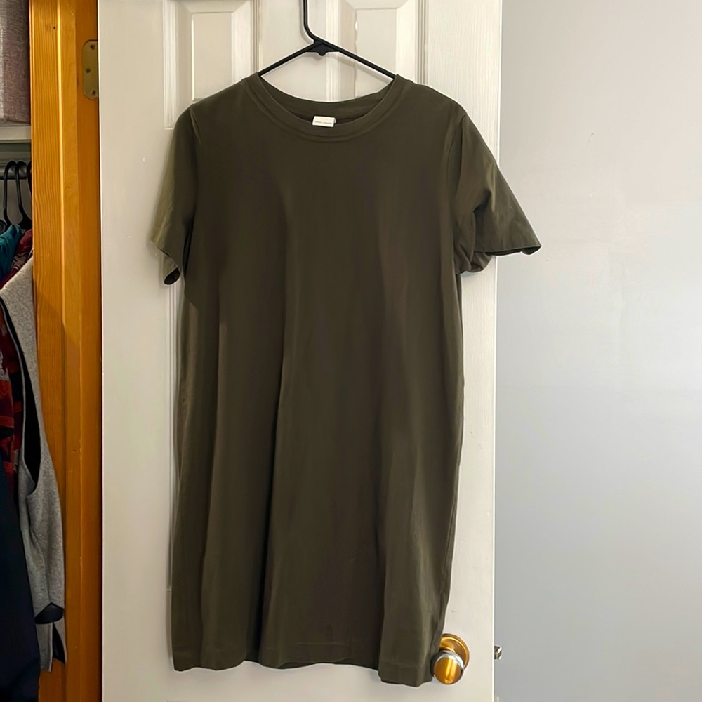 H&M army green tshirt dress